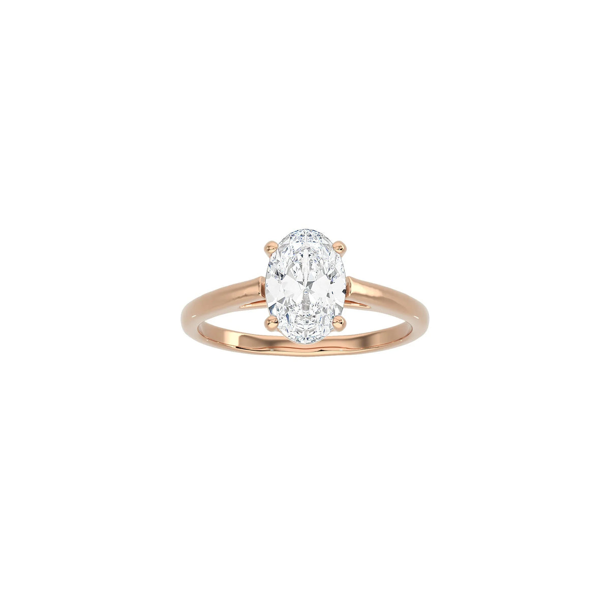 Oval Cut Cathedral Setting Ring RG