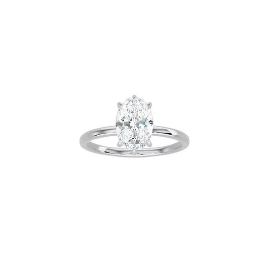6 Prong Oval Cut Classic Ring WG