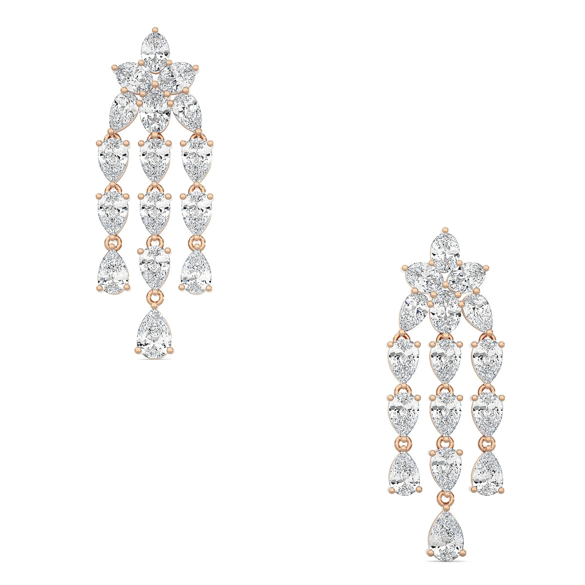 Floral Waterfall Earrings