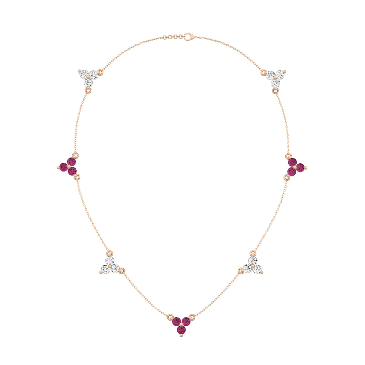 Mixed Trio Station Necklace