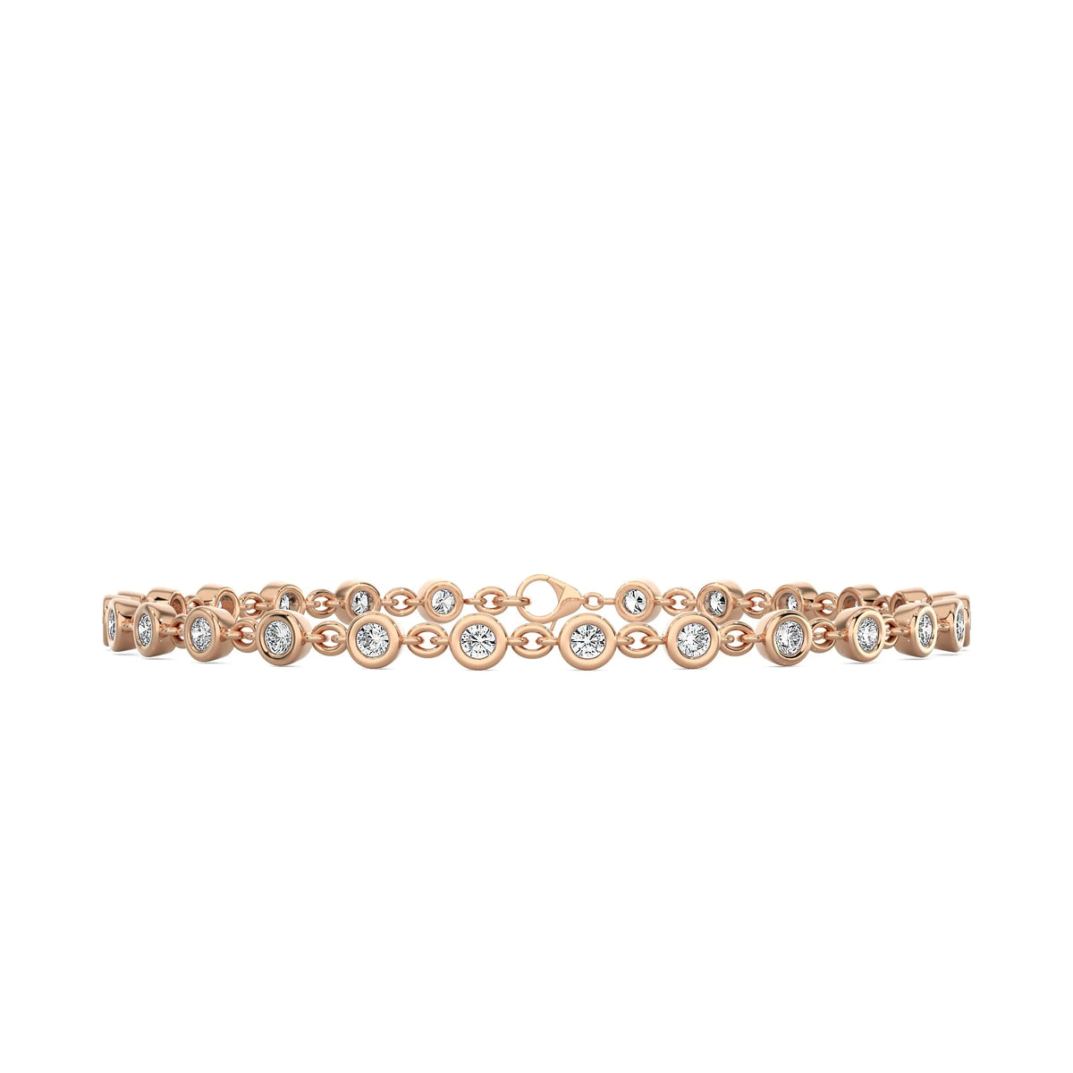 Round Bezel Chain Bracelet