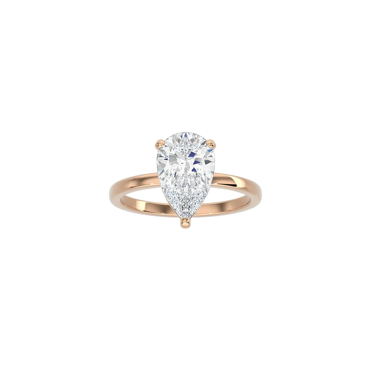 4 Prong Pear Shape Classic Ring RG
