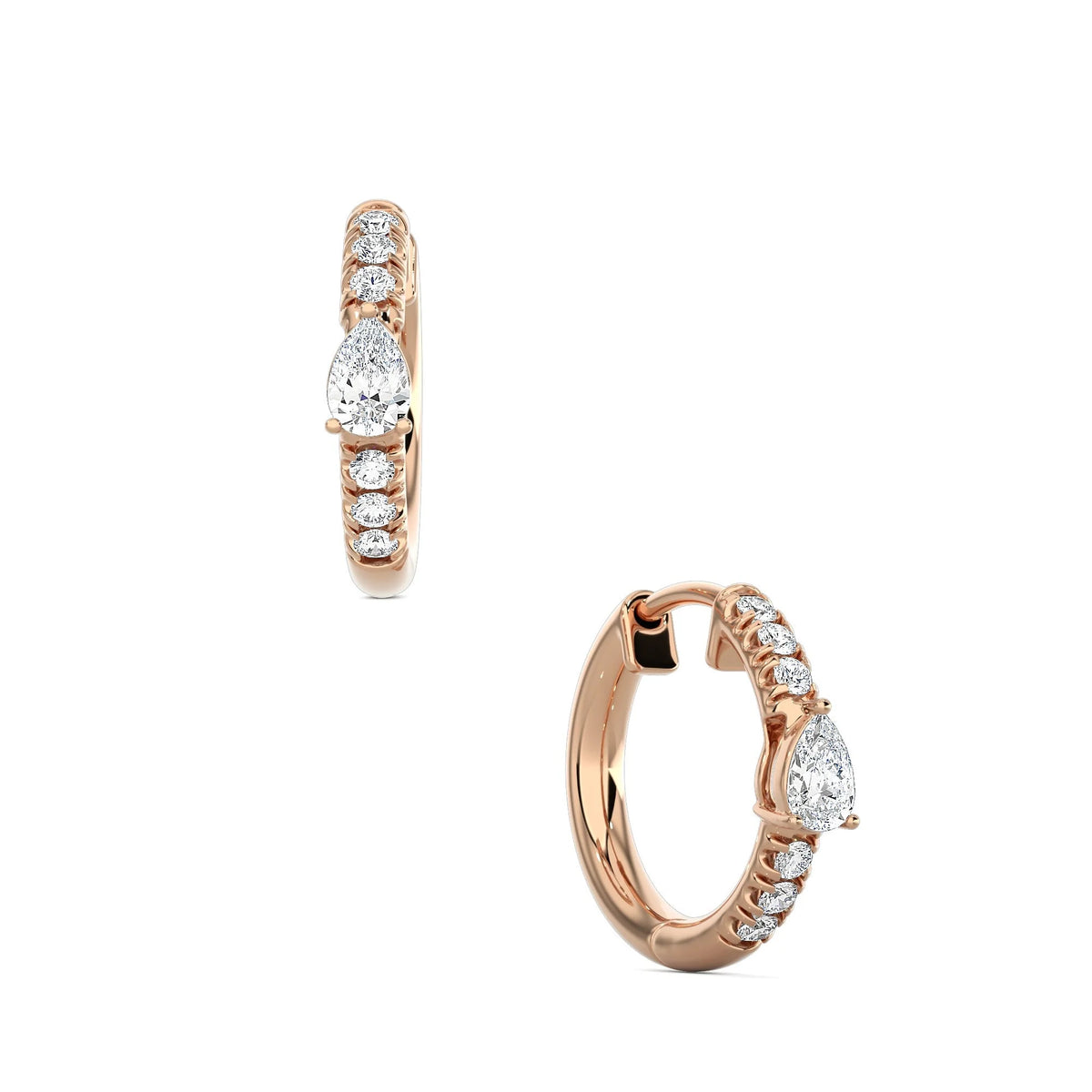 Center Pear Earrings