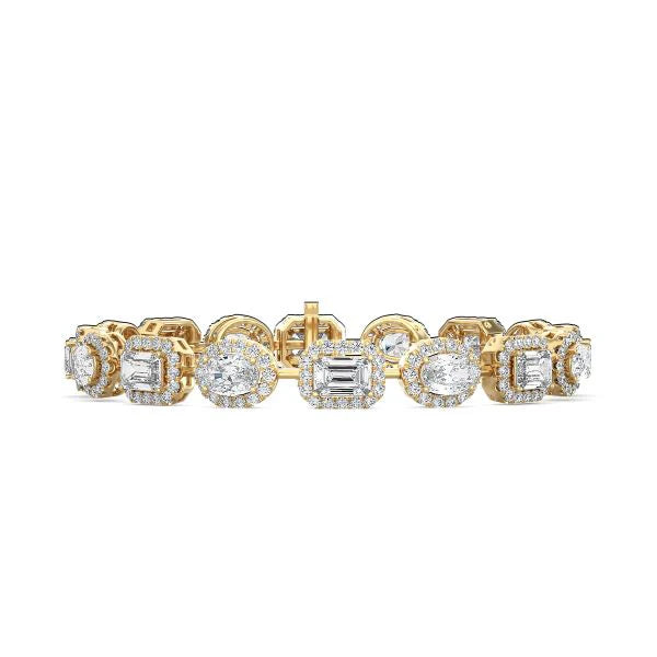 Fancy Shape Halo Bracelet