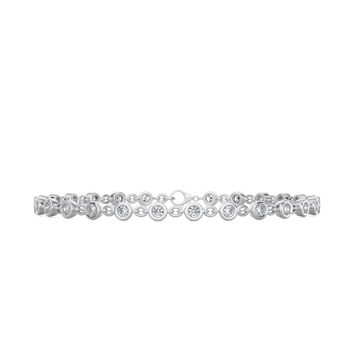 Round Bezel Chain Bracelet