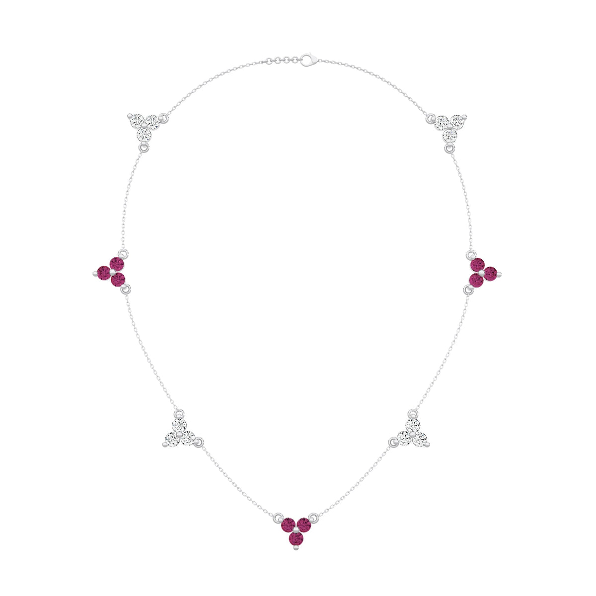 Mixed Trio Station Necklace