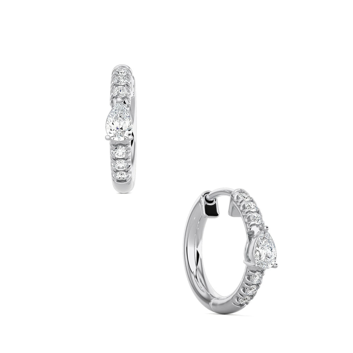 Center Pear Earrings