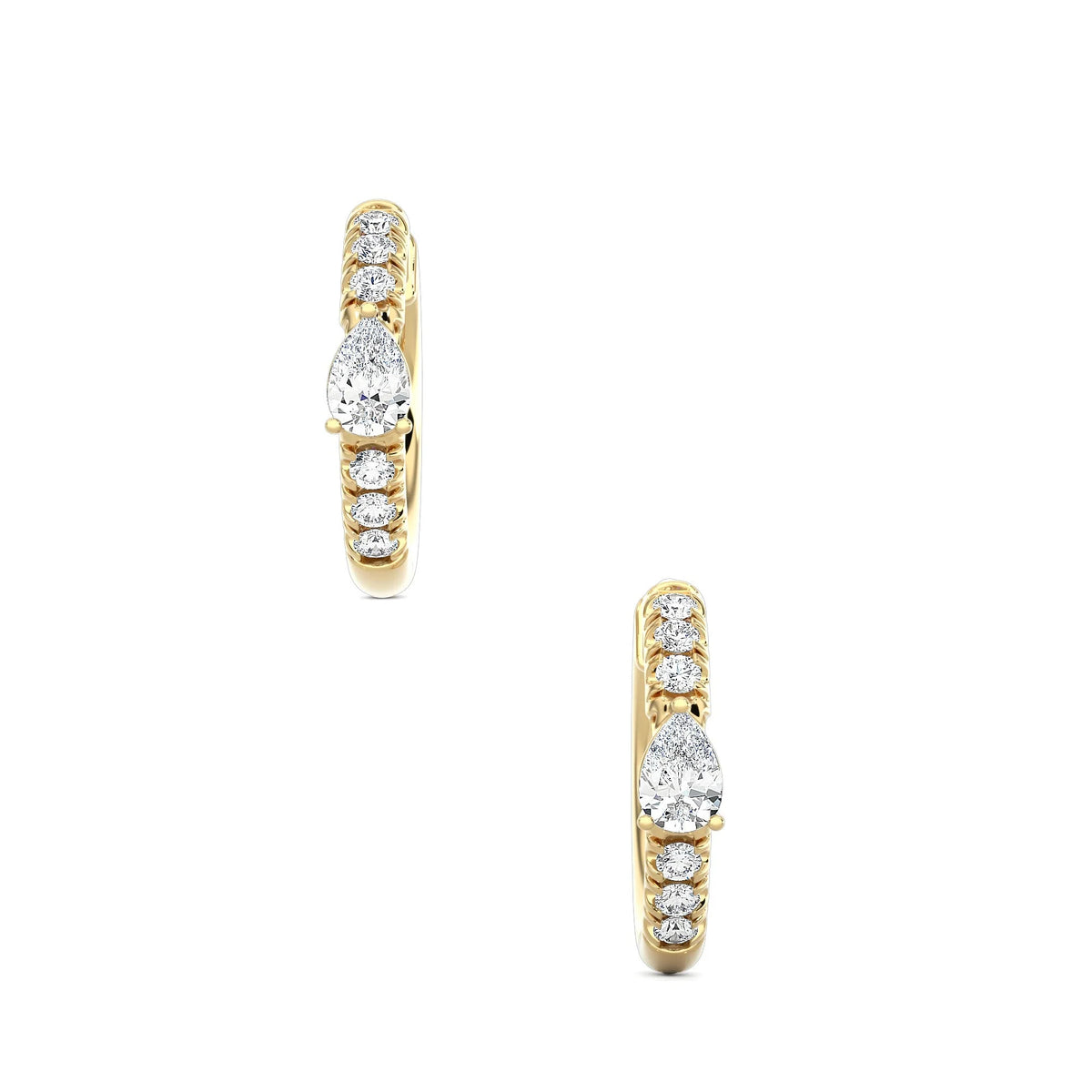 Center Pear Earrings