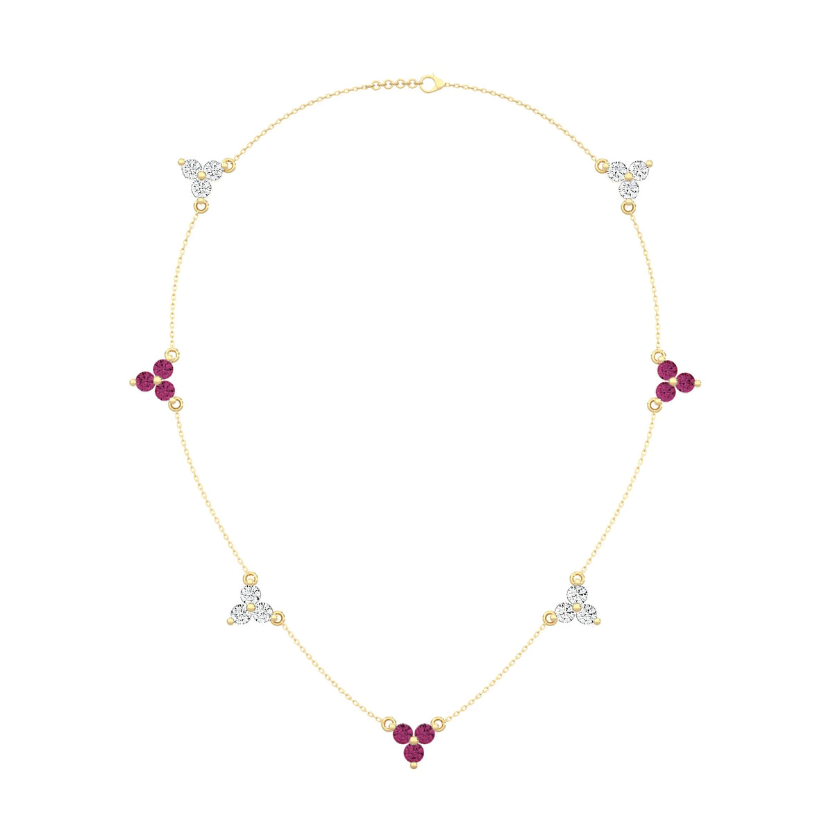 Mixed Trio Station Necklace