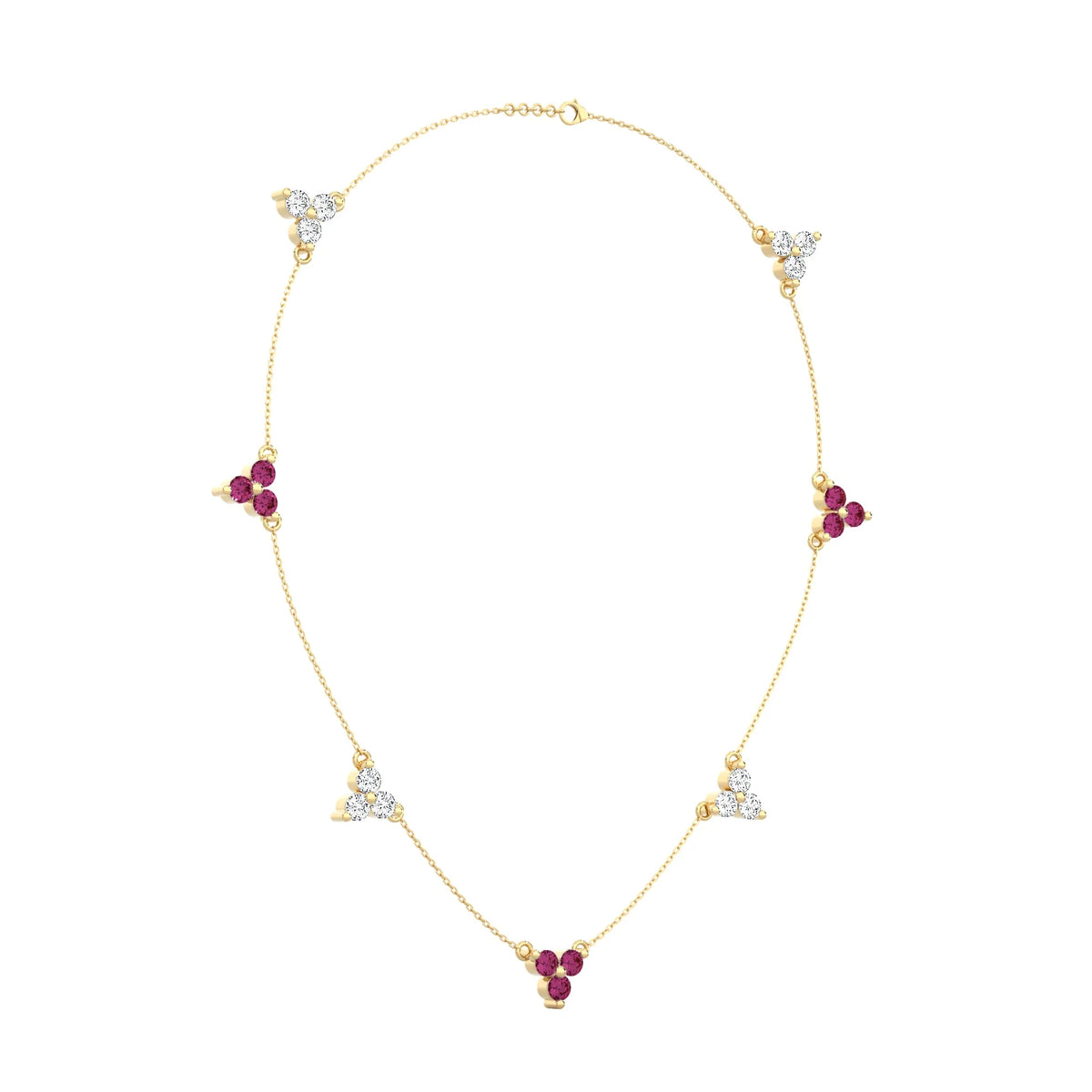Mixed Trio Station Necklace